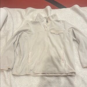 Cream Quarter-Zip Fleece Pullover